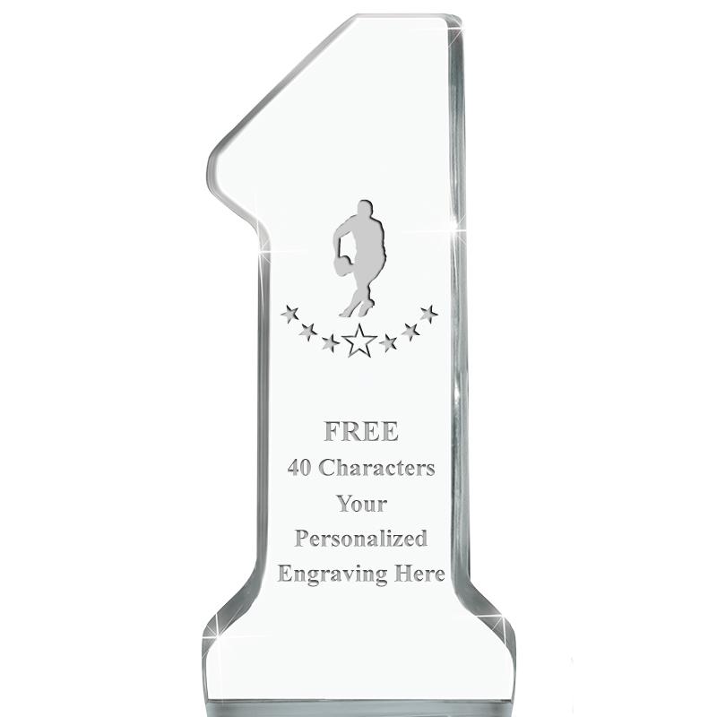 6" NUMBER ONE ACRYLIC