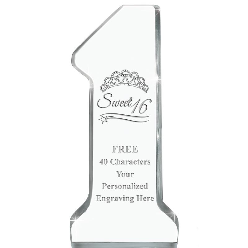 6" NUMBER ONE ACRYLIC