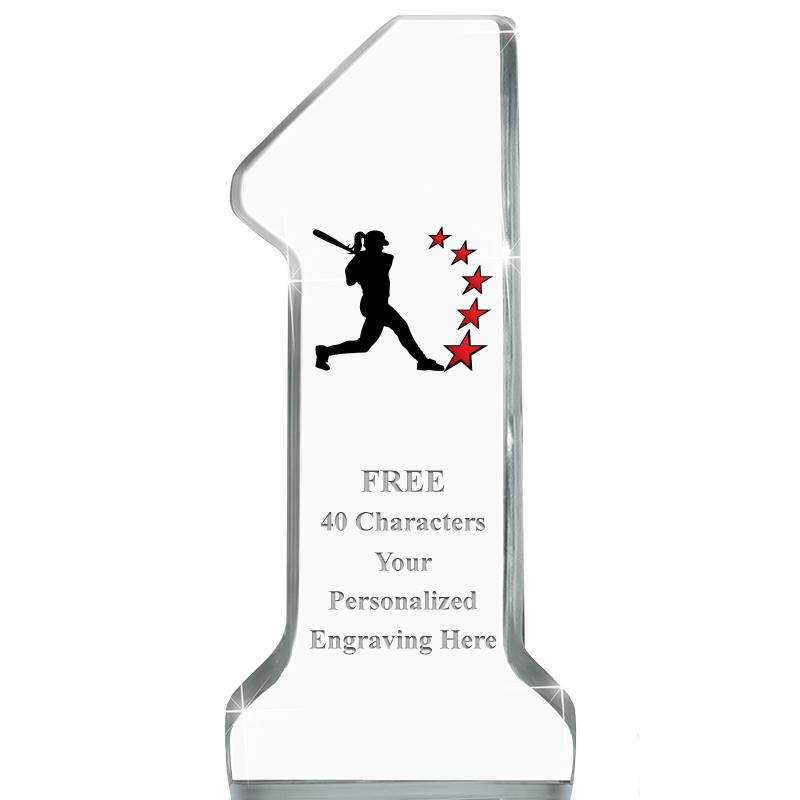 6" NUMBER ONE ACRYLIC