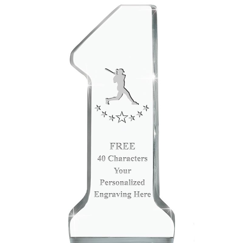 6" NUMBER ONE ACRYLIC