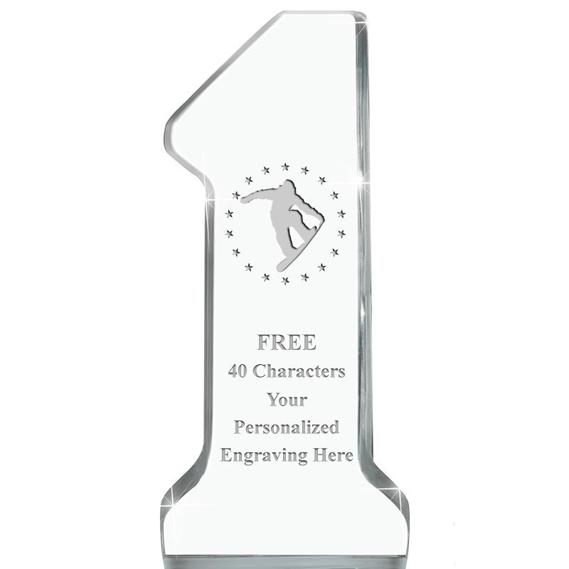 6" NUMBER ONE ACRYLIC