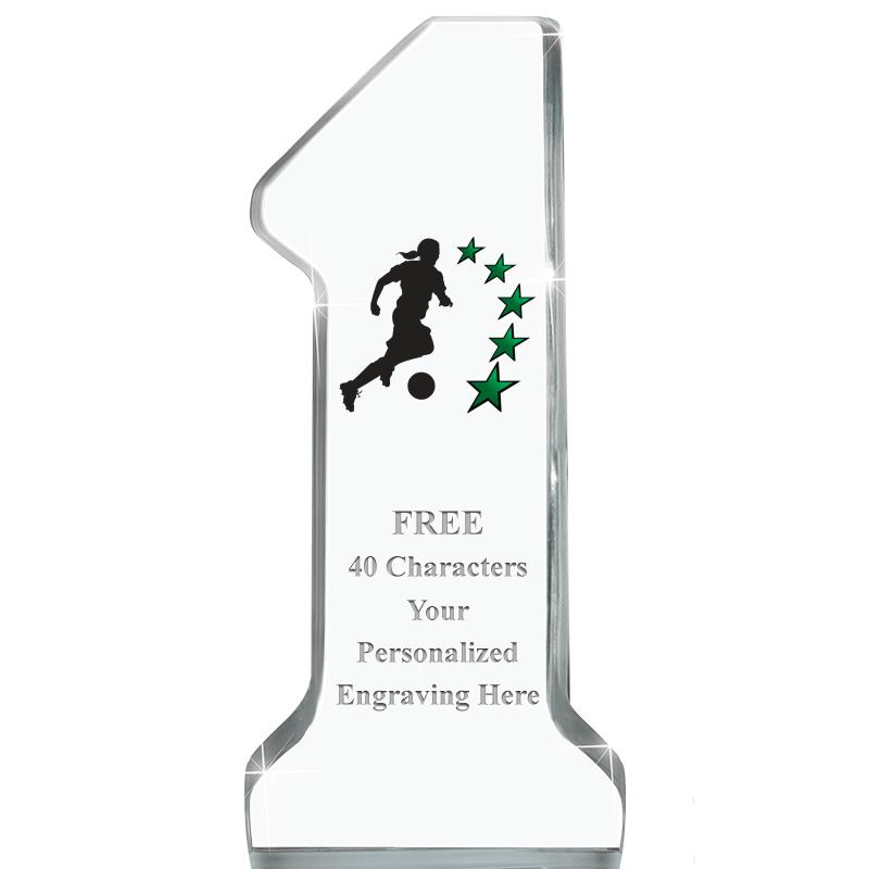 6" NUMBER ONE ACRYLIC