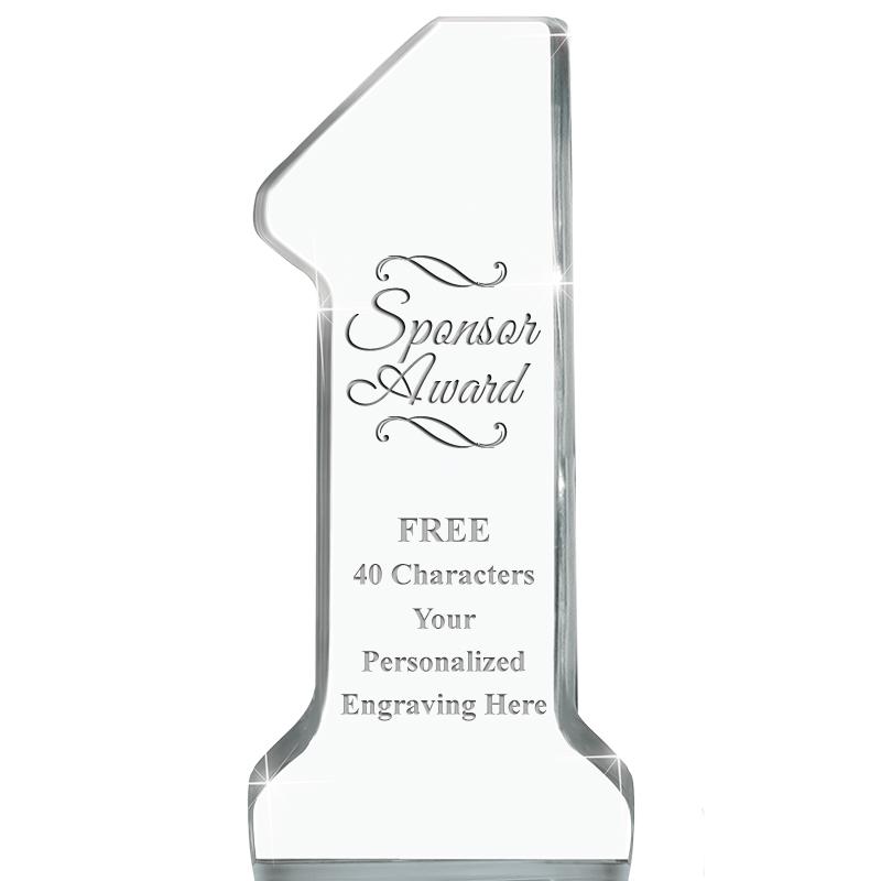 6" NUMBER ONE ACRYLIC