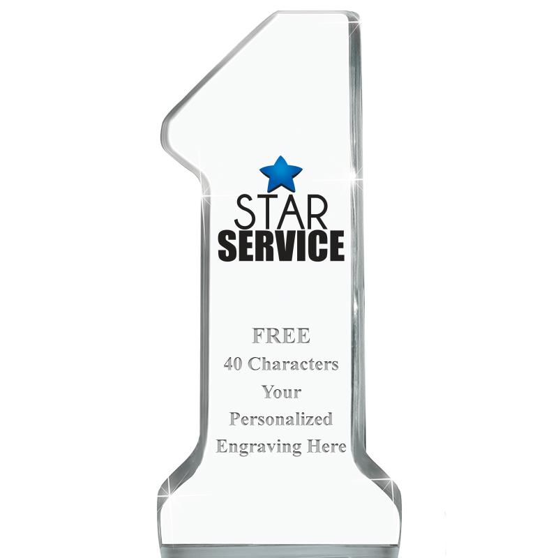 6" NUMBER ONE ACRYLIC