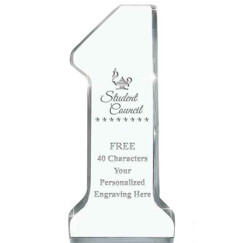 6" NUMBER ONE ACRYLIC