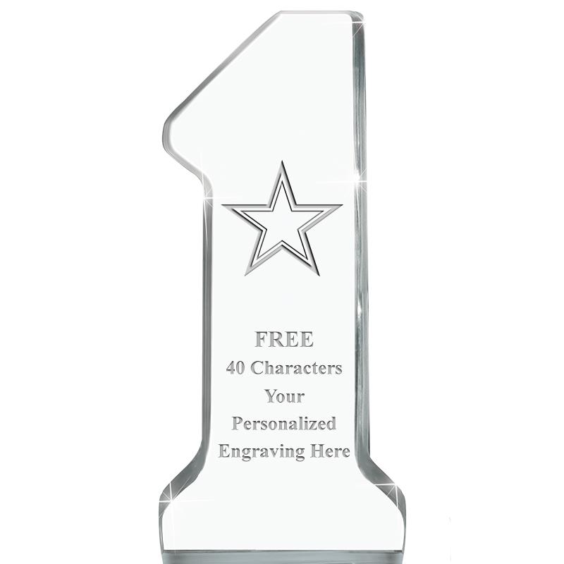 6" NUMBER ONE ACRYLIC