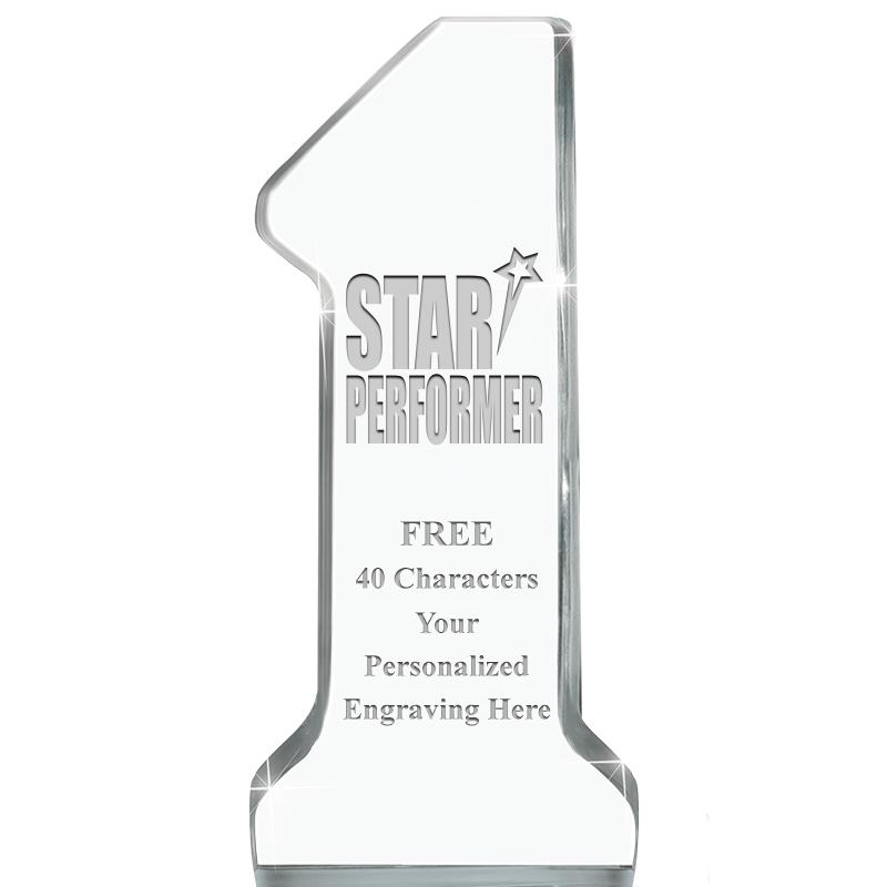 6" NUMBER ONE ACRYLIC