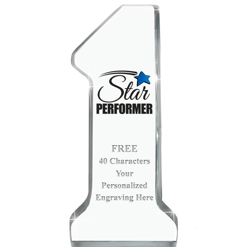 6" NUMBER ONE ACRYLIC