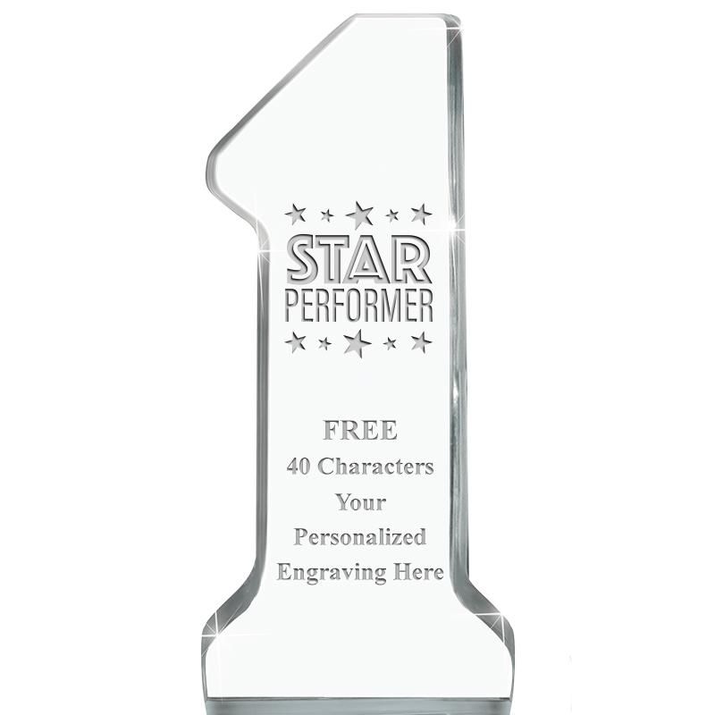 6" NUMBER ONE ACRYLIC