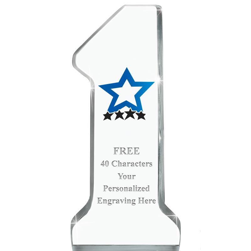 6" NUMBER ONE ACRYLIC