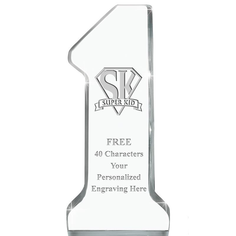 6" NUMBER ONE ACRYLIC