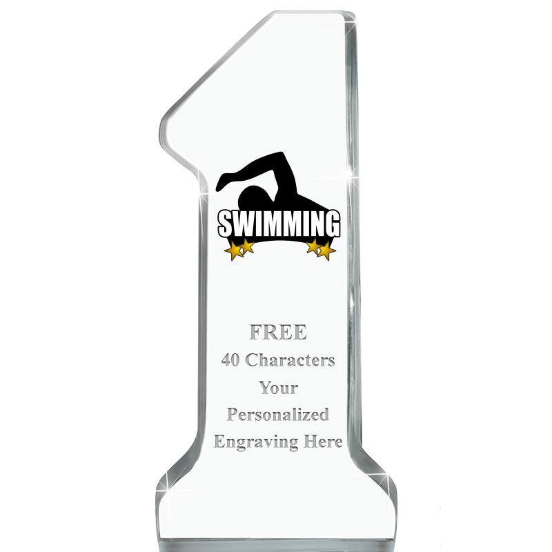 6" NUMBER ONE ACRYLIC