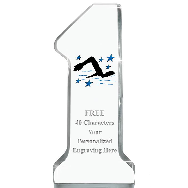 6" NUMBER ONE ACRYLIC