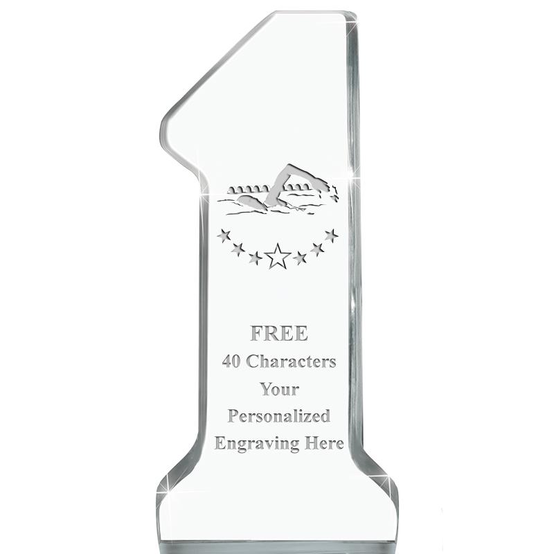 6" NUMBER ONE ACRYLIC