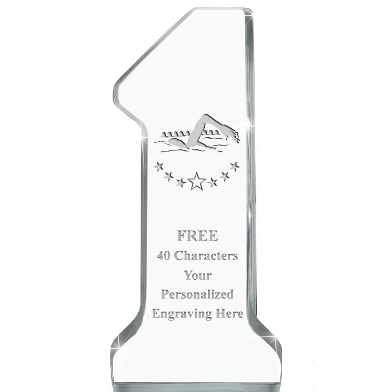 6" NUMBER ONE ACRYLIC