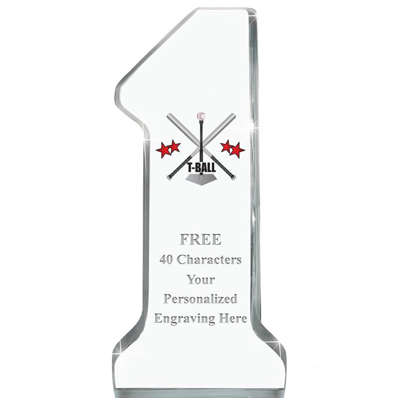 6" NUMBER ONE ACRYLIC