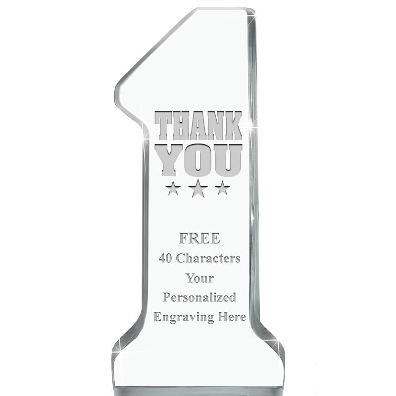 6" NUMBER ONE ACRYLIC