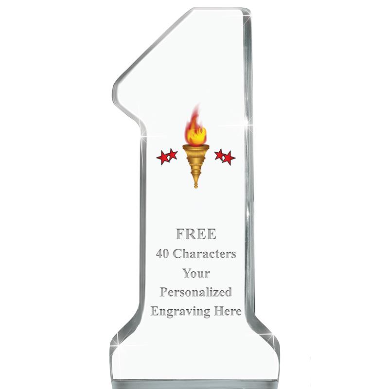 6" NUMBER ONE ACRYLIC