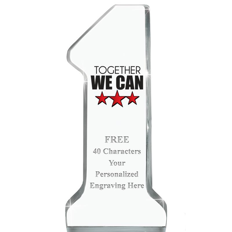 6" NUMBER ONE ACRYLIC