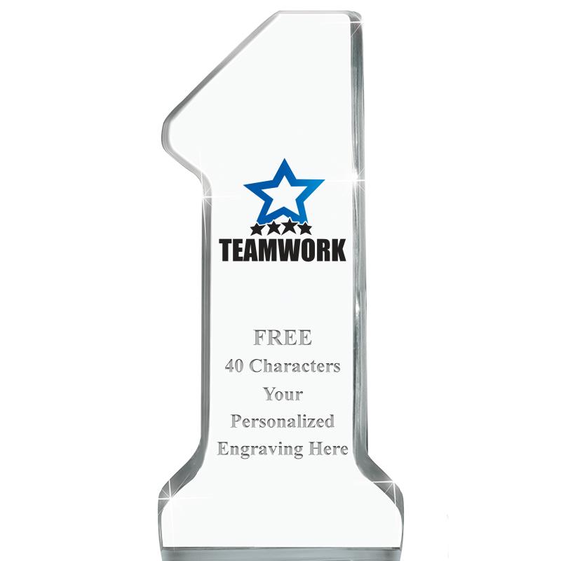 6" NUMBER ONE ACRYLIC