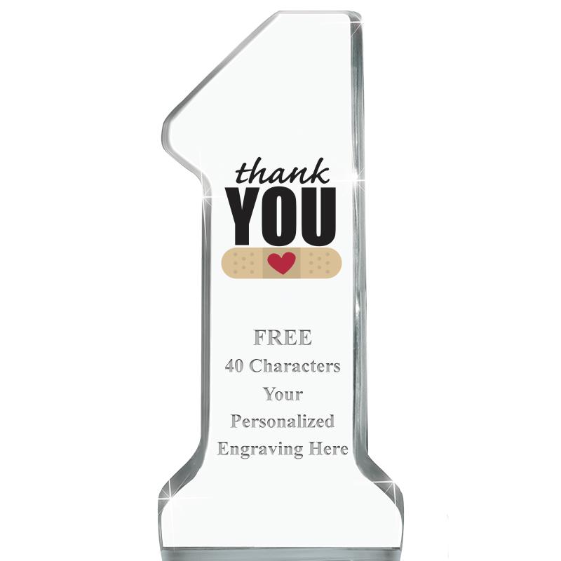 6" NUMBER ONE ACRYLIC