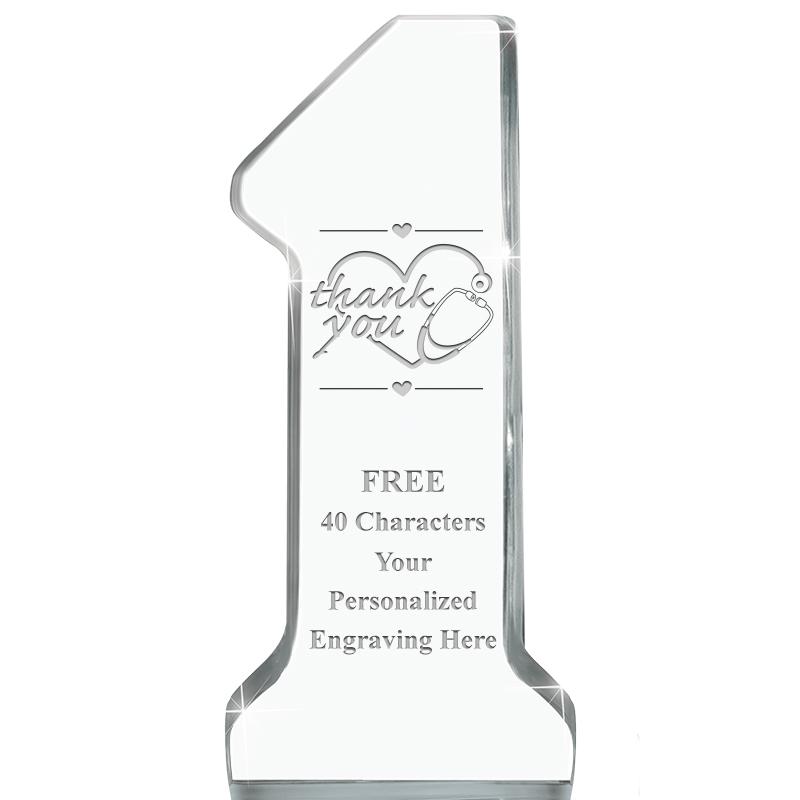 6" NUMBER ONE ACRYLIC