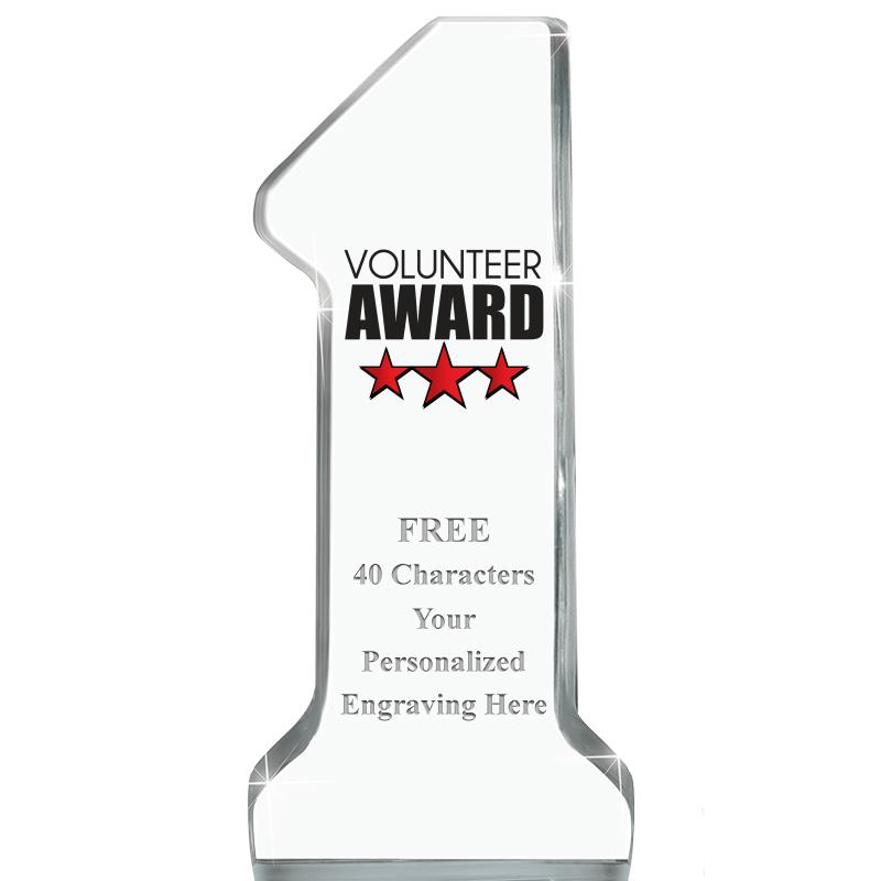 6" NUMBER ONE ACRYLIC