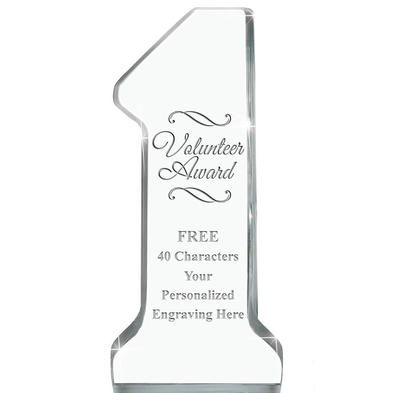 6" NUMBER ONE ACRYLIC