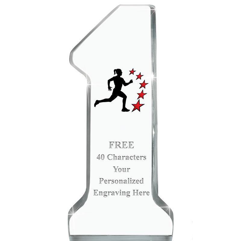 6" NUMBER ONE ACRYLIC