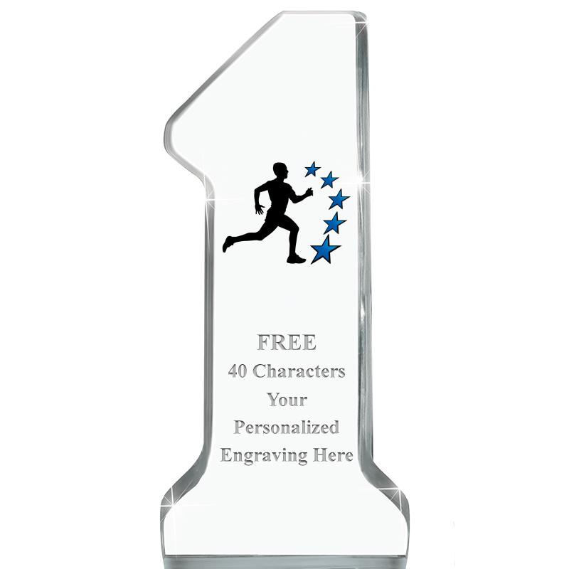 6" NUMBER ONE ACRYLIC