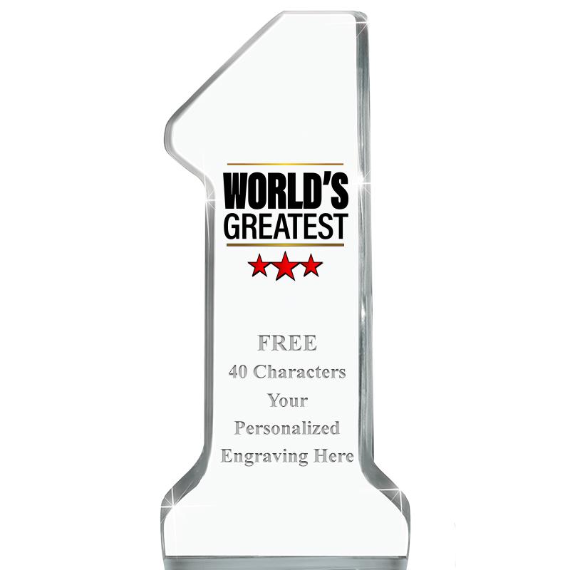 6" NUMBER ONE ACRYLIC