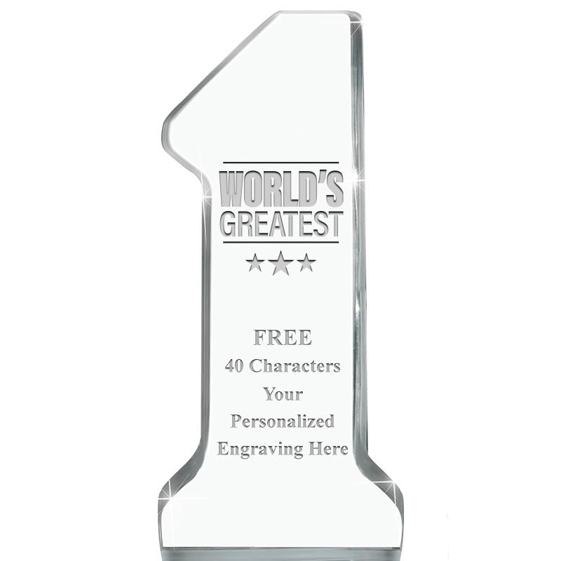 6" NUMBER ONE ACRYLIC