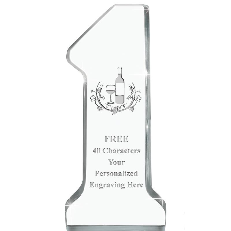 6" NUMBER ONE ACRYLIC