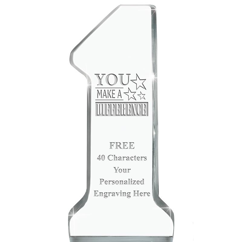 6" NUMBER ONE ACRYLIC