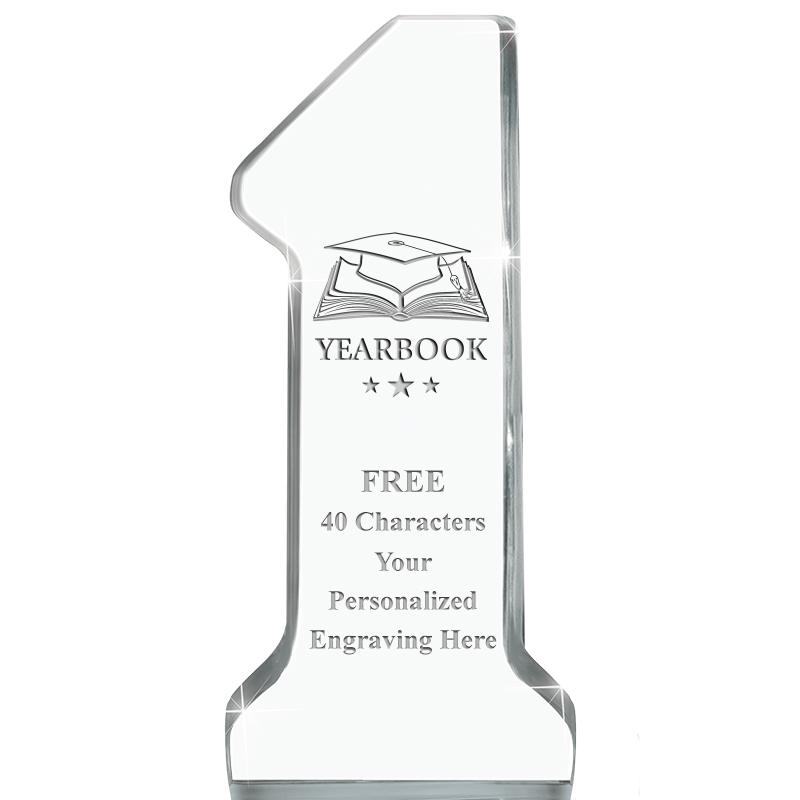 6" NUMBER ONE ACRYLIC