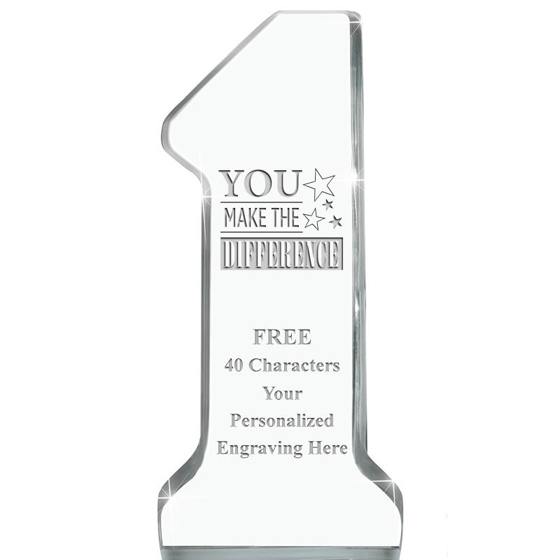 6" NUMBER ONE ACRYLIC