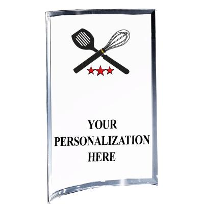 5"X7" YOUR LOGO CURVA ACRYLIC