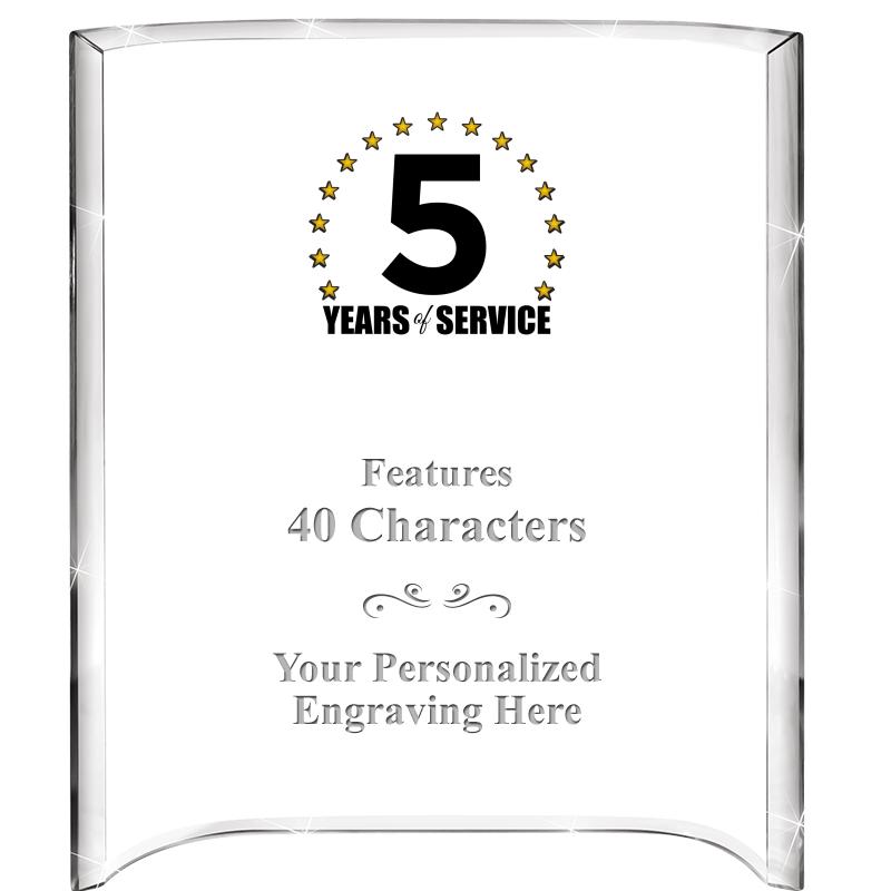 5"X 7" VERTICAL CURVA ACRYLIC