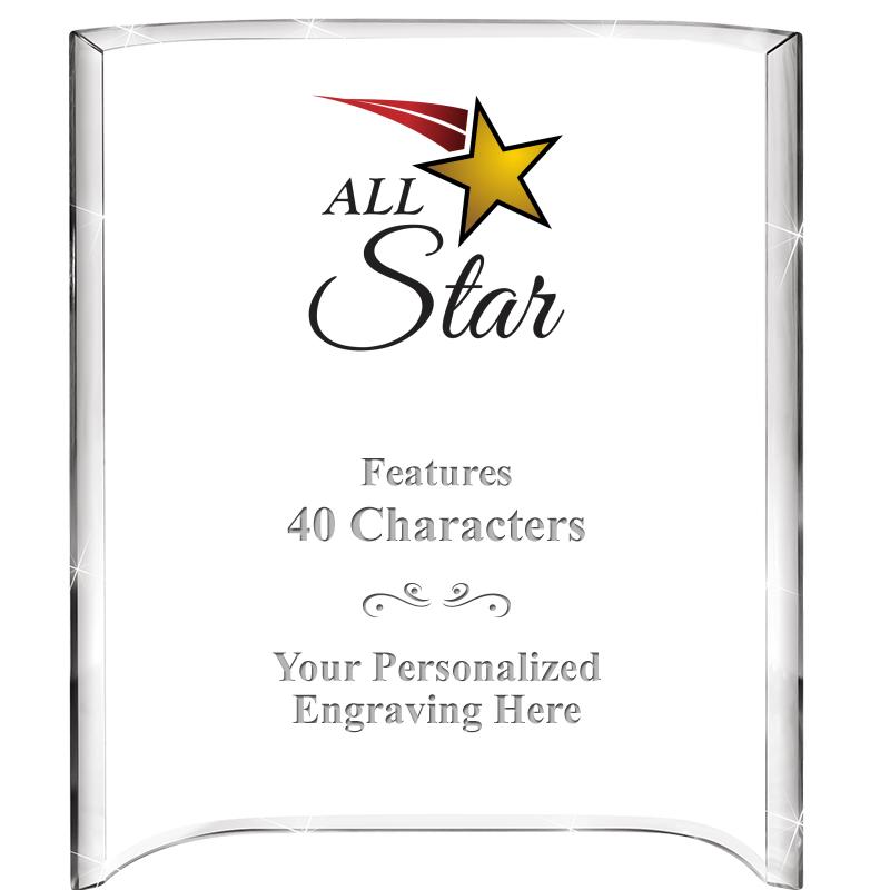 5"X 7" VERTICAL CURVA ACRYLIC