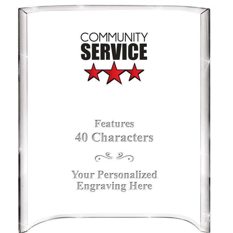 5"X 7" VERTICAL CURVA ACRYLIC