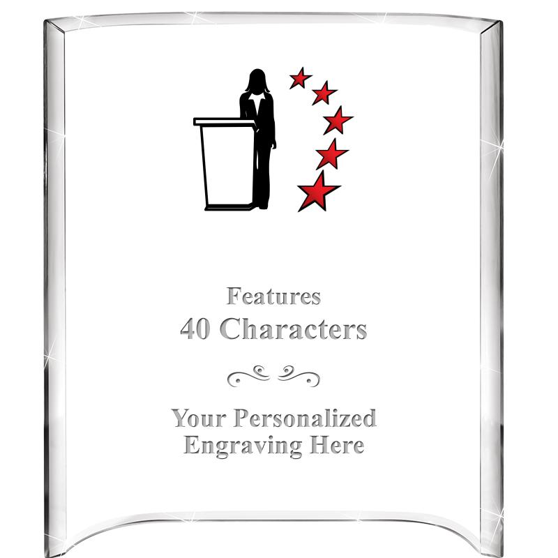 5"X 7" VERTICAL CURVA ACRYLIC