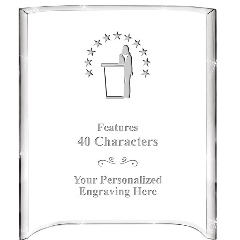 5"X 7" VERTICAL CURVA ACRYLIC