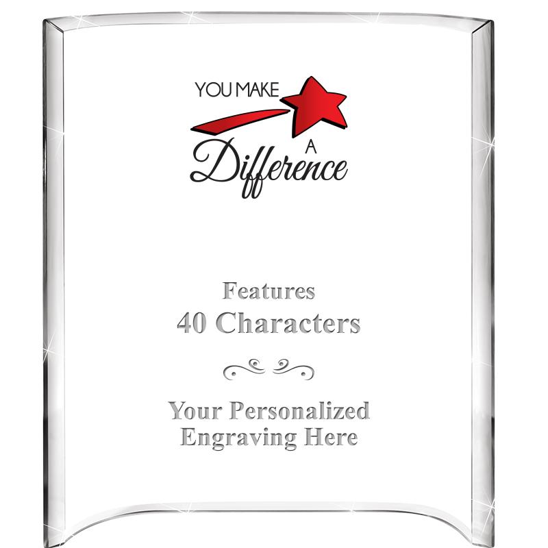 5"X 7" VERTICAL CURVA ACRYLIC