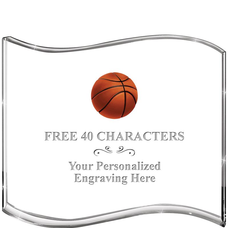 5" HANG TEN WAVE ACRYLIC HZTL