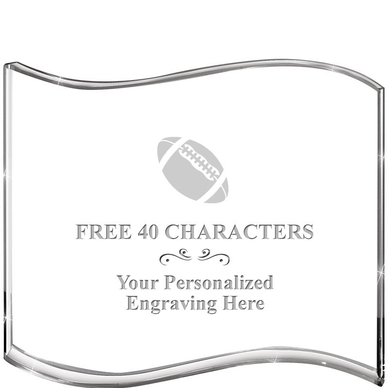 5" HANG TEN WAVE ACRYLIC HZTL