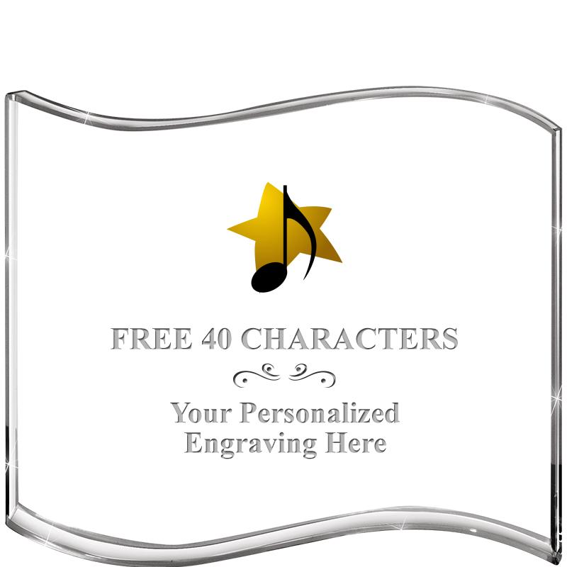 5" HANG TEN WAVE ACRYLIC HZTL