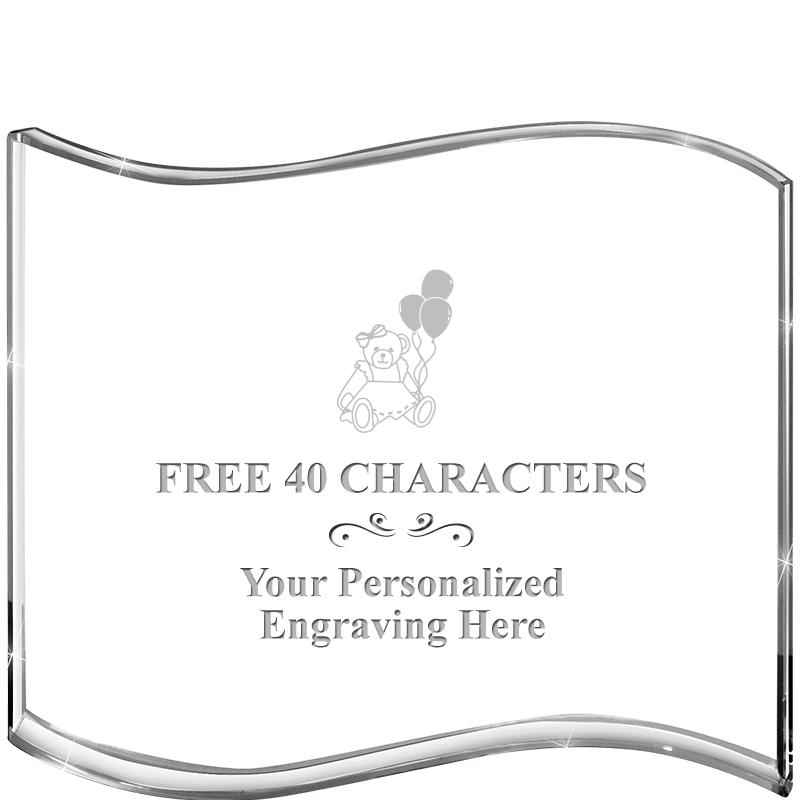 5" HANG TEN WAVE ACRYLIC HZTL