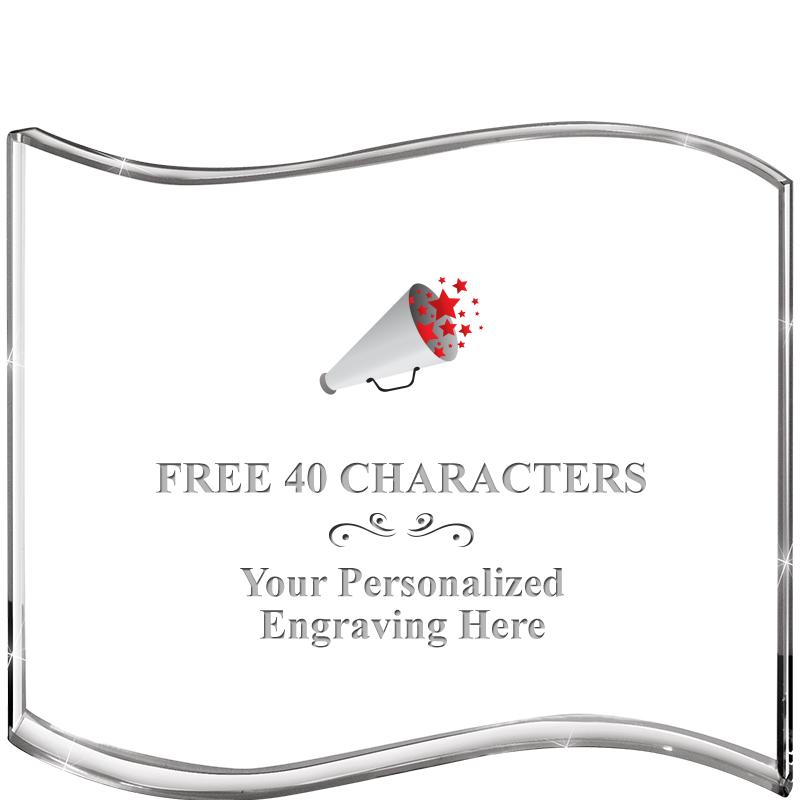 5" HANG TEN WAVE ACRYLIC HZTL