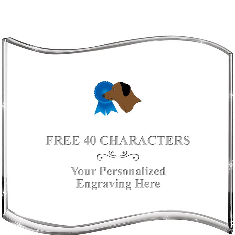 5" HANG TEN WAVE ACRYLIC HZTL