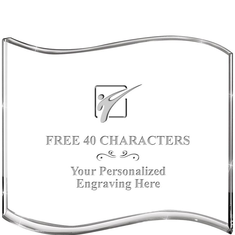 5" HANG TEN WAVE ACRYLIC HZTL